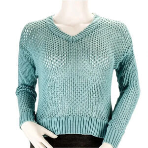 Forever 21 Teal Fishnet Sweater